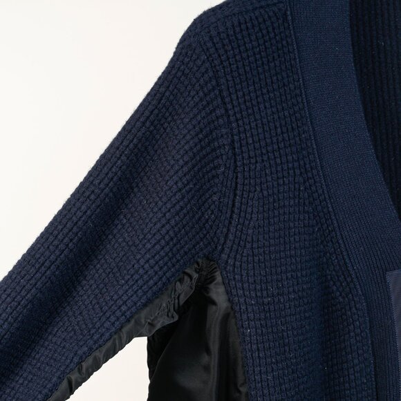 Sacai AW/17 Navy & Black Wool MA-1 Knit Cardigan - Picture 5 of 11